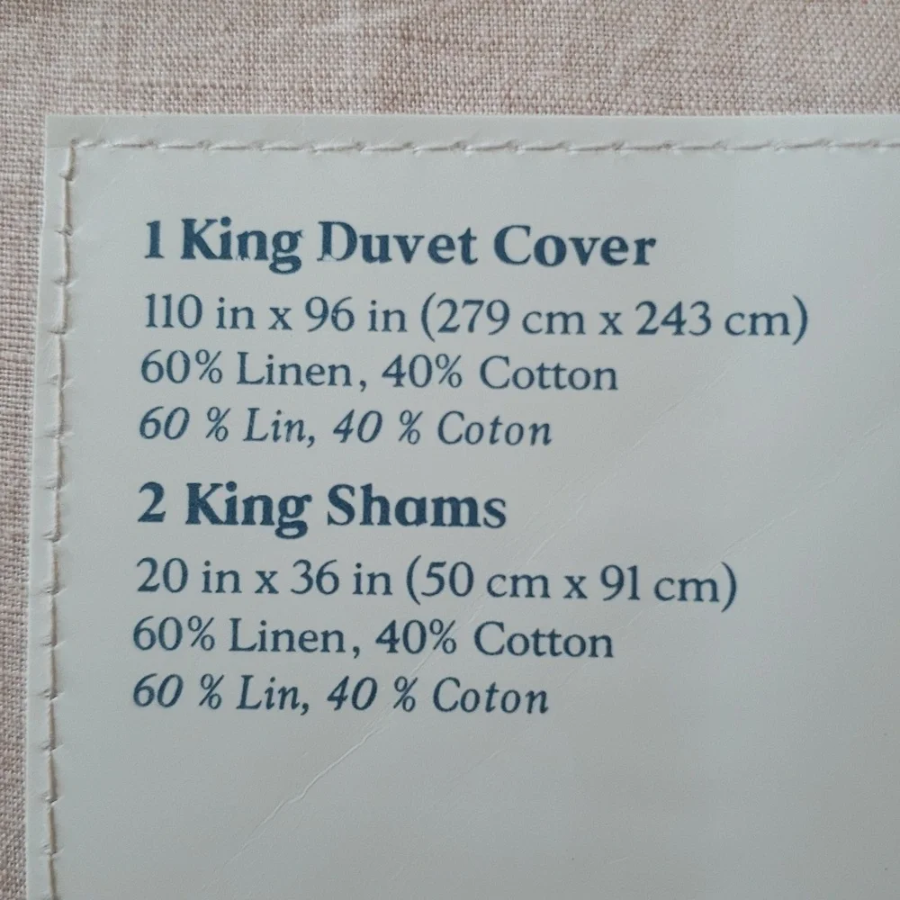 ❤️B2G1 FREE Nestwell® Washed Linen Cotton 3-Piece King Duvet Cover Set,Blush